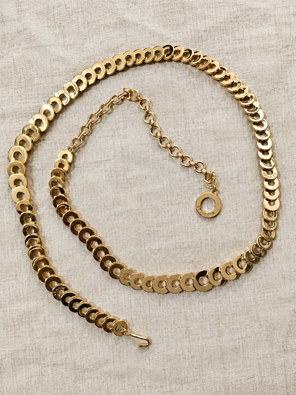 Vintage St. John Gold Tone Chain Link Belt 40" Designer Statement Belt